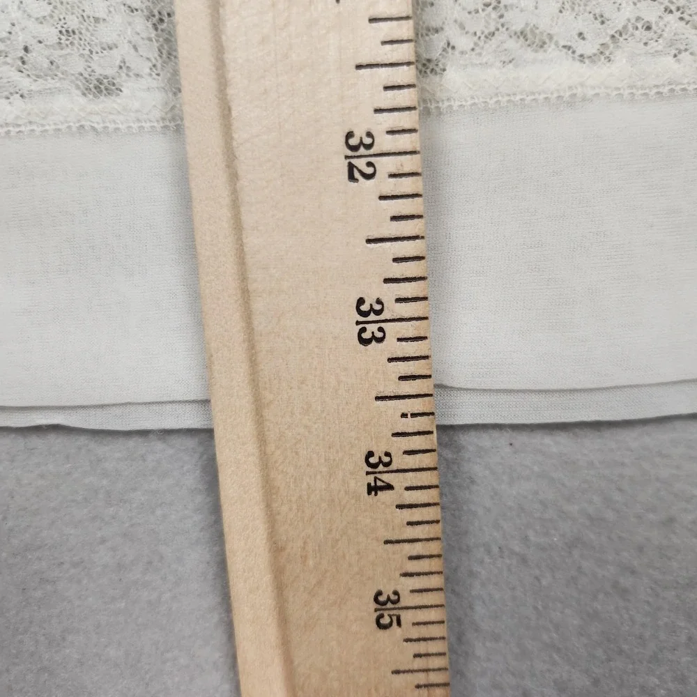 Vintage Lace Slip Dress Womens Small White Nylon Nightgown Made‎ in USA Lingerie - Picture 7 of 15